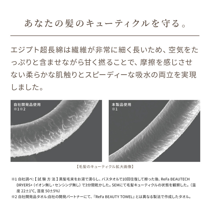 リファヘアフェイスタオル ホワイト