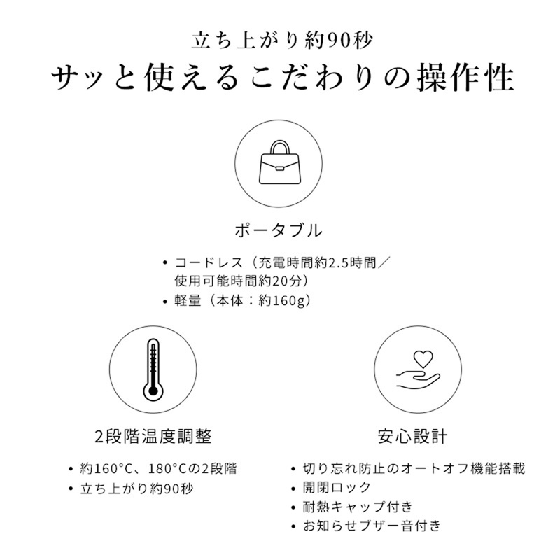 リファフィンガーアイロン ST ブラック