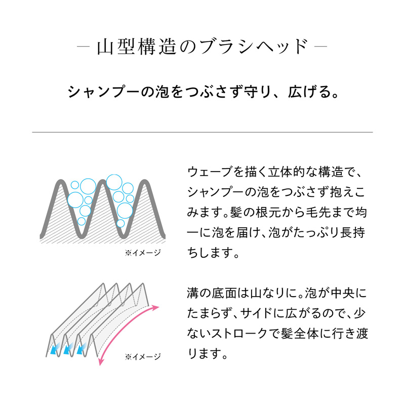 リファシャンプーブラシミルク シルバー